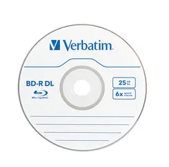 Verbatim Americas BD-R DL 50GB 8X Verbatim, Hard Coat, 25PK Spindle