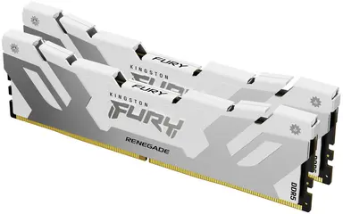 Kingston 64GB 6400MT/S DDR5 CL32 DIMM (Kit of 2) Fury Renegade White XMP