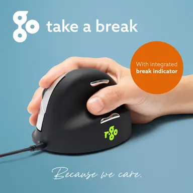 R-Go He Ergonomic Mouse, Large (Hand Size Above 185MM), Right Handed, Wired, image 8