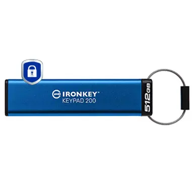 Kingston 512GB Ironkey Keypad 200 Fips 140-3 Lvl 3 (PENDING) AES-256 Encrypted