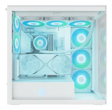 Arctic Cooling Xtender VG (WHITE)-PC Case-Mid Tower-Tempered Glass Panel-Included a-RGB Fans-VE, image 8