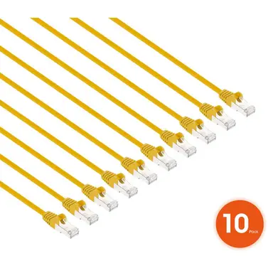 Intellinet CAT8.1 U/FTP Slim Network Patch Cable, 1.5 FT., Yellow, 10-Pack, image 8
