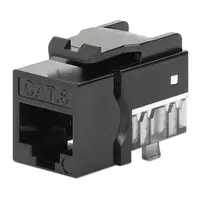 Intellinet Cat6 Slim Keystone Jack with Punch-Down Stand, Black, 25-Pack, image 3