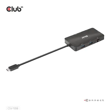 Club 3D B.V USBGEN2 Typec to 2X DP 4K60HZ 7IN1 Dock, image 8