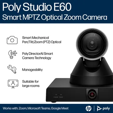 HP Poly Studio E60 Smart Camera 4K MPTZ with 12X Optical Zoom WW, image 7