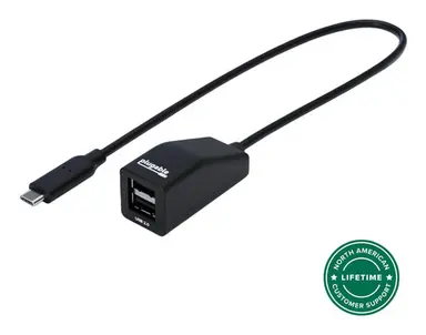 Plugable Technologies interface hub USB Type-C 0.48 Mbit/s Black