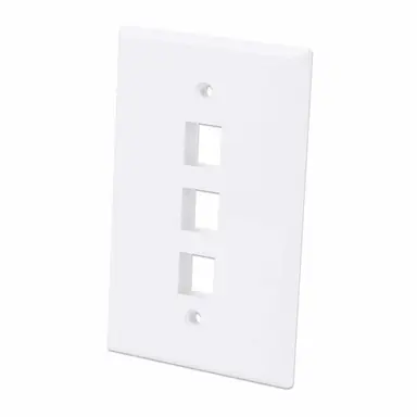 Intellinet 3-Outlet Oversized Keystone Wall Plate