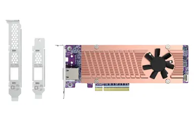 Qnap QM2 Series 2 X PCIE 2280 M.2 SSD Slots PCIE GEN4 X 8 1 X AQC113C 10GBE Nbase, image 6