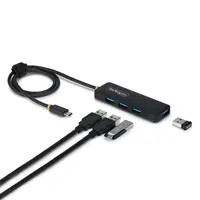 StarTech.com 4-Port USB-C Hub, 5GBPS, Bus Powered, USB-C to 4X USB-a Mini Hub, Extra Long 2 ft, image 3