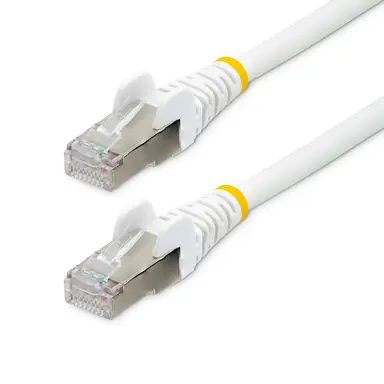 StarTech.com 10 ft Cat6a Ethernet Cable - White - Low Smoke Zero Halogen (LSZH) - 10GBE 500MHz