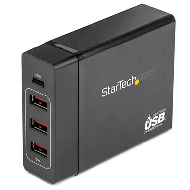 StarTech.com 72W USB Charging Station W/ 1X USB-C PD 3.0 (60W) and 3X USB-a BC 1.2 (12W) Fast, image 4