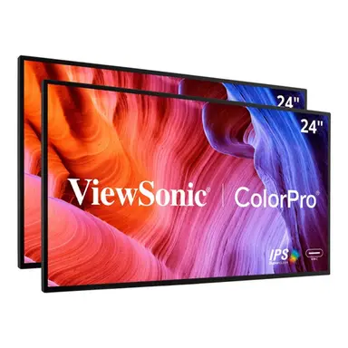 ViewSonic 24 in Colorpro 1080P Dual Pack Head-Only IPS Docking Monitors with 65W USB-C, image 3