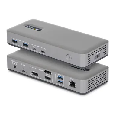 StarTech.com Connect Three 4K Displays (2X 4K60 and 1X 4K30) W/ 2X DP and 1X HDMI via a Singl