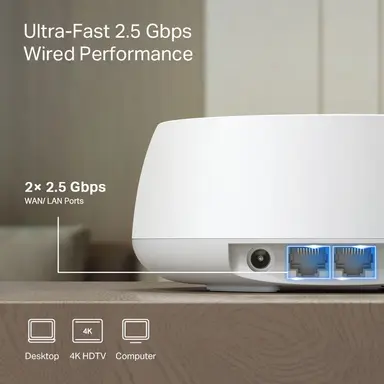 Omada Networks BY TP Link BE5000 Whole Home Mesh Wi-Fi 7 Unit, image 8