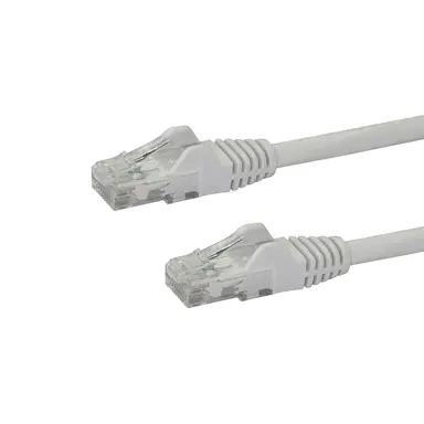 StarTech.com 1 ft White Cat6 Ethernet Cable Delivers Multi Gigabit 1/2.5/5GBPS & 10GBPS up