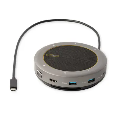 StarTech.com USB-C Speakerphone Docking Station, Mini Portable Conference Dock, USB-C to VGA/, image 6