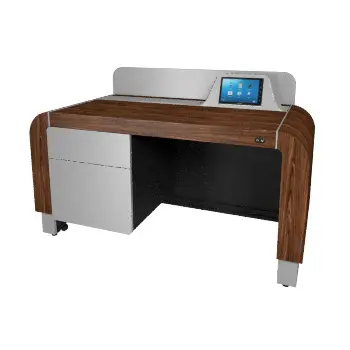 Middle Atlantic Pre-Configured L7 Series Lectern IN Montana Walnut with Silver Accents, image 5