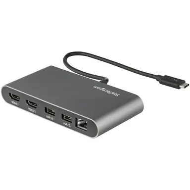 StarTech.com Thunderbolt Mini Dock - 40GB Video & Data/Dual Monitor HDMI 4K 60HZ/2X USB-a