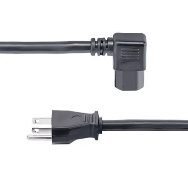 StarTech.com 8 ft (2.4 m) Heavy Duty Power Cord, NEMA 5-15P to Right Angle C15, 15A 125V, 14AWG, image 7