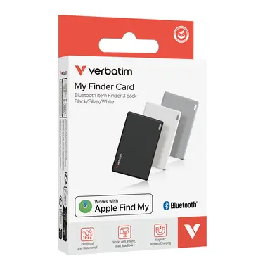 Verbatim Americas My Finder Card Bluetooth Item Finder 3PK - BLK, SLV, WHT, image 7