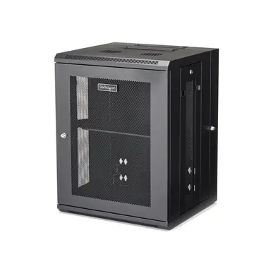 Wall-Mount Server Rack for Rackmount Equipment - Data Rack Features a Hinged Des
