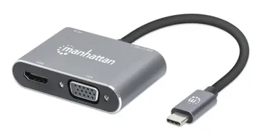Manhattan - Strategic USB-C to HDMI/VGA 4-in-1 Docking Converter with Power Delivery