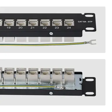 StarTech.com 24-Port 1U Shielded Feed-Through Patch Panel with RJ45 STP Inline Couplers; Rear, image 4