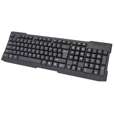 Manhattan - Strategic Enhanced Keyboard USB, Black - 104 Keys - Streamlined, Durable Design Ideal