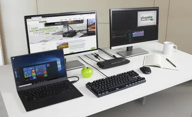 Plugable Technologies USB3.0 Universal Laptop Docking Station for Windows and Mac Dual Monitor: HDM IA, image 8