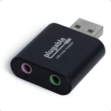 Plugable Technologies USB Audio Adapter with 3.5MM Speaker-Headphone And Microphone Jack Add AN Exter, image 4