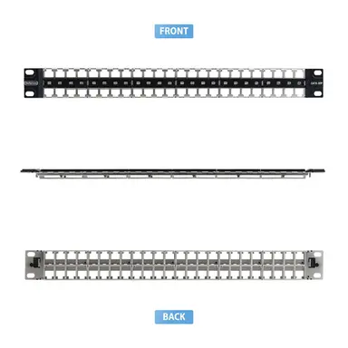 StarTech.com 48-Port 1U Blank Keystone Patch Panel with Grounding Wire; Compatible with STP/U, image 3