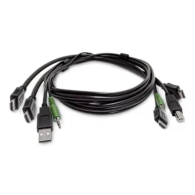 StarTech.com 6 ft (1.8 m) Dual-HDMI KVM Cable, USB 2.0, 3.5MM Audio, Universally Compatible Com, image 4