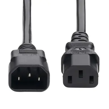 StarTech.com 1 ft (0.3 m) Power Extension Cord, IEC 60320 C14 to C13 PDU Power Cord, 10A 250V, image 8