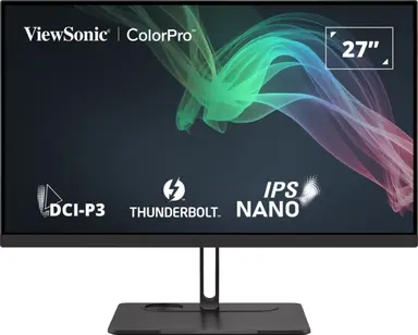 ViewSonic 27 in Colorpro 4K UHD IPS Monitor with 100W Thunderbolt, RJ45, DCI-P3 and HDR400.