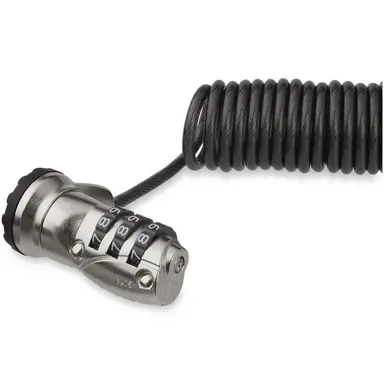 STARTECH.COM Laptop Combination Cable Lock - with 6 Ftself-Coiling Cable - Portable 3-DIGIT L