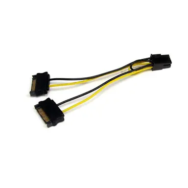 StarTech.com Convert Two 15-Pin SATA Power Supply Connectors to a 6-Pin PCI Express Video