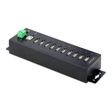 StarTech.com 10-Port Industrial USB 2.0 Hub Is Built with a Cold-Rolled Steel Housing for Tem, image 4