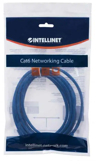 Intellinet 10 FT Blue Cat6 Snagless Patch Cable, image 6