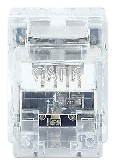 Intellinet Cat6 Punch-Down Keystone Jack with LED, Transparent, 25-Pack, image 7