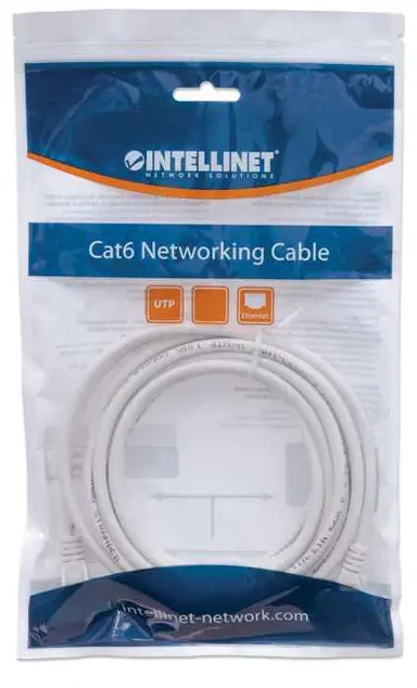 Intellinet 1.5 FT White Cat6 Snagless Patch Cable, image 8