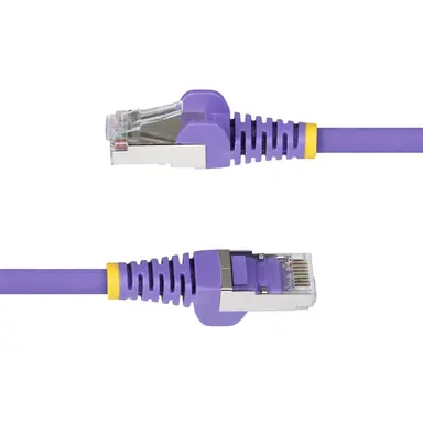 StarTech.com 6 in Purple Cat6a Ethernet Cable, Snagless RJ45, 10G, 100W PoE, S/FTP, LSZH, 27AW, image 7