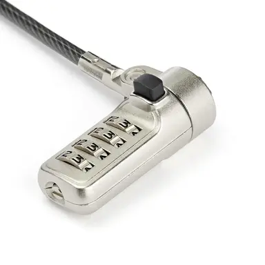 StarTech.com 6.5 ft Combination Laptop Cable Lock Compatible W/ Noble Wedge Slot - Keyless 4-D, image 7