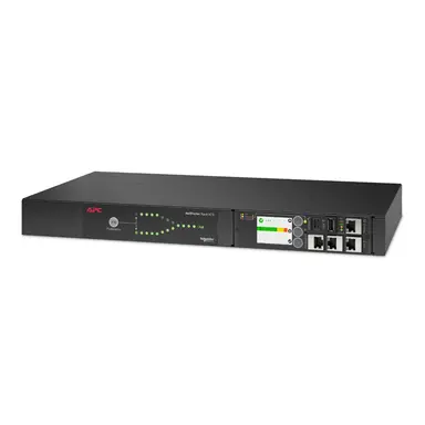 APC by Schneider Electric Rack Ats, 230V, 16A, C20 in, (8) C13 (1) C19 Out