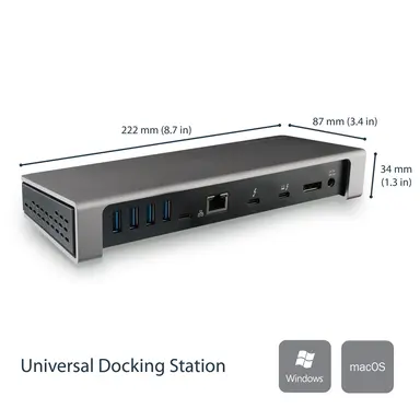 StarTech.com Certified Thunderbolt 3 Docking Station 40GBPS W/ Dual Monitor 4K 60HZ Displaypo, image 6