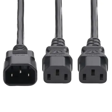 StarTech.com 6 ft (1.8 m) Power Cord Splitter, IEC 60320 C14 to 2X IEC 60320 C13 10A 250V, 18AW, image 8