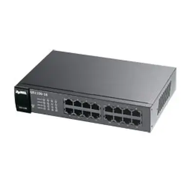 Zyxel Communications 16-PORT 10/100/1000 Gigabit Switch Desktop W/RACKMOUNTS - 16 X Gbe R, image 4