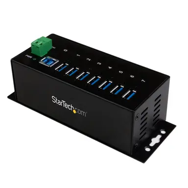 StarTech.com Add Seven USB 3.0 Ports with This Din Rail or Surface-Mountable Metal Hub - 15KV