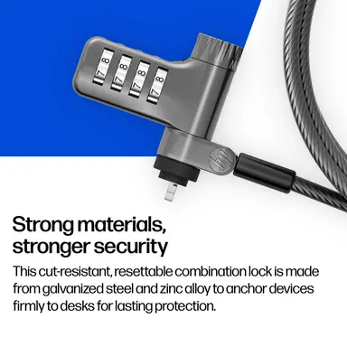 HP Universal Resettable Combination Cable Lock, image 8