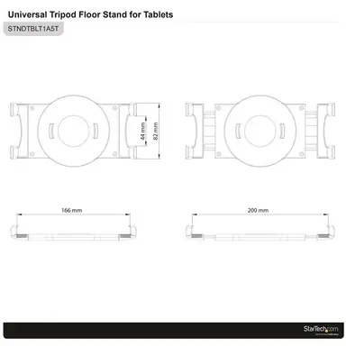 StarTech.com Adjustable Tablet Tripod Stand - for 6.6 in to 7.8 in Wide Tablets - Height Adjus, image 6