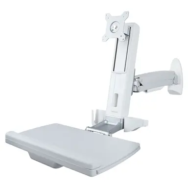 StarTech.com Single Display Sit-Stand Wall Mount Workstation - 27IN/17.6LB VESA 75X75-100X100